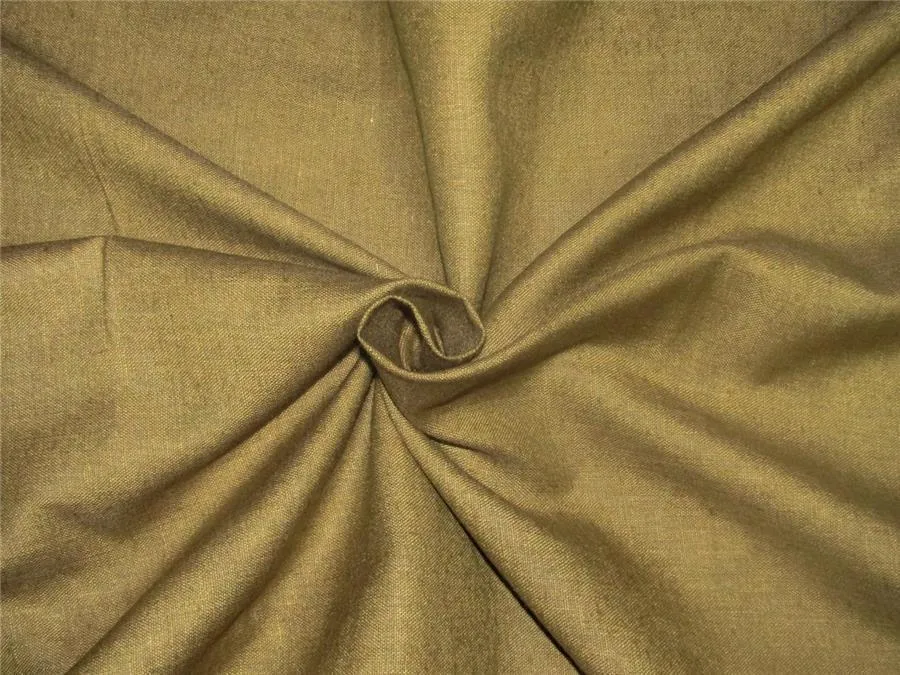 100% Silk linen fabric khaki color 54" wide