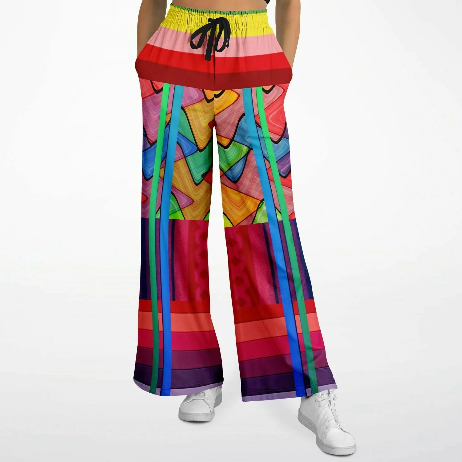 Atomic Rainbow Eco-Poly Stretchy Phat Bellbottoms