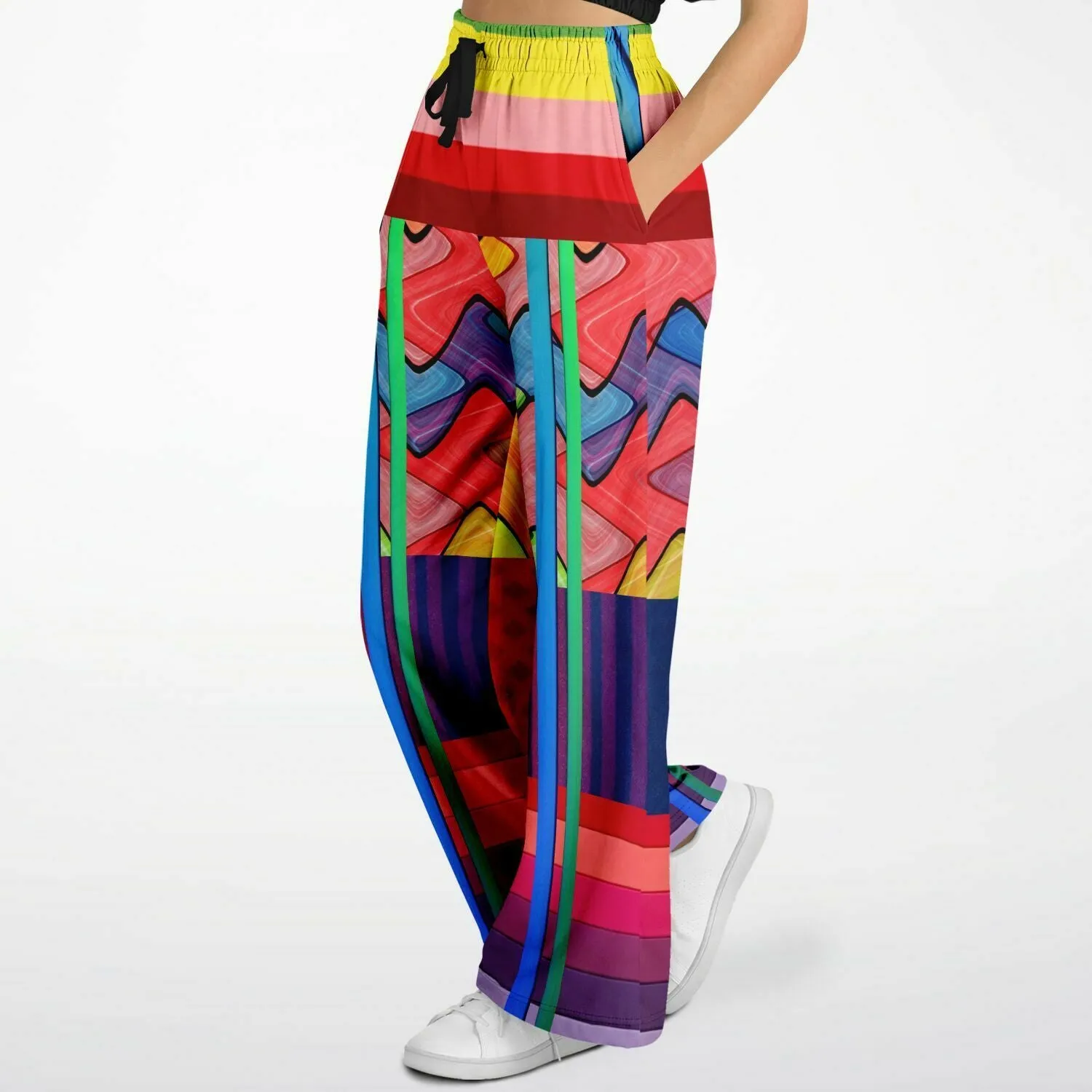 Atomic Rainbow Eco-Poly Stretchy Phat Bellbottoms