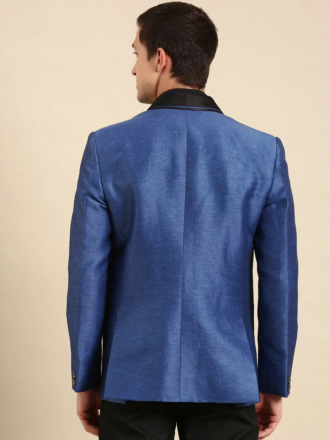 Black on Blue Designer Blazer - MMJ0154