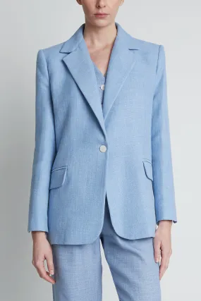 Blazer oversize lino azul