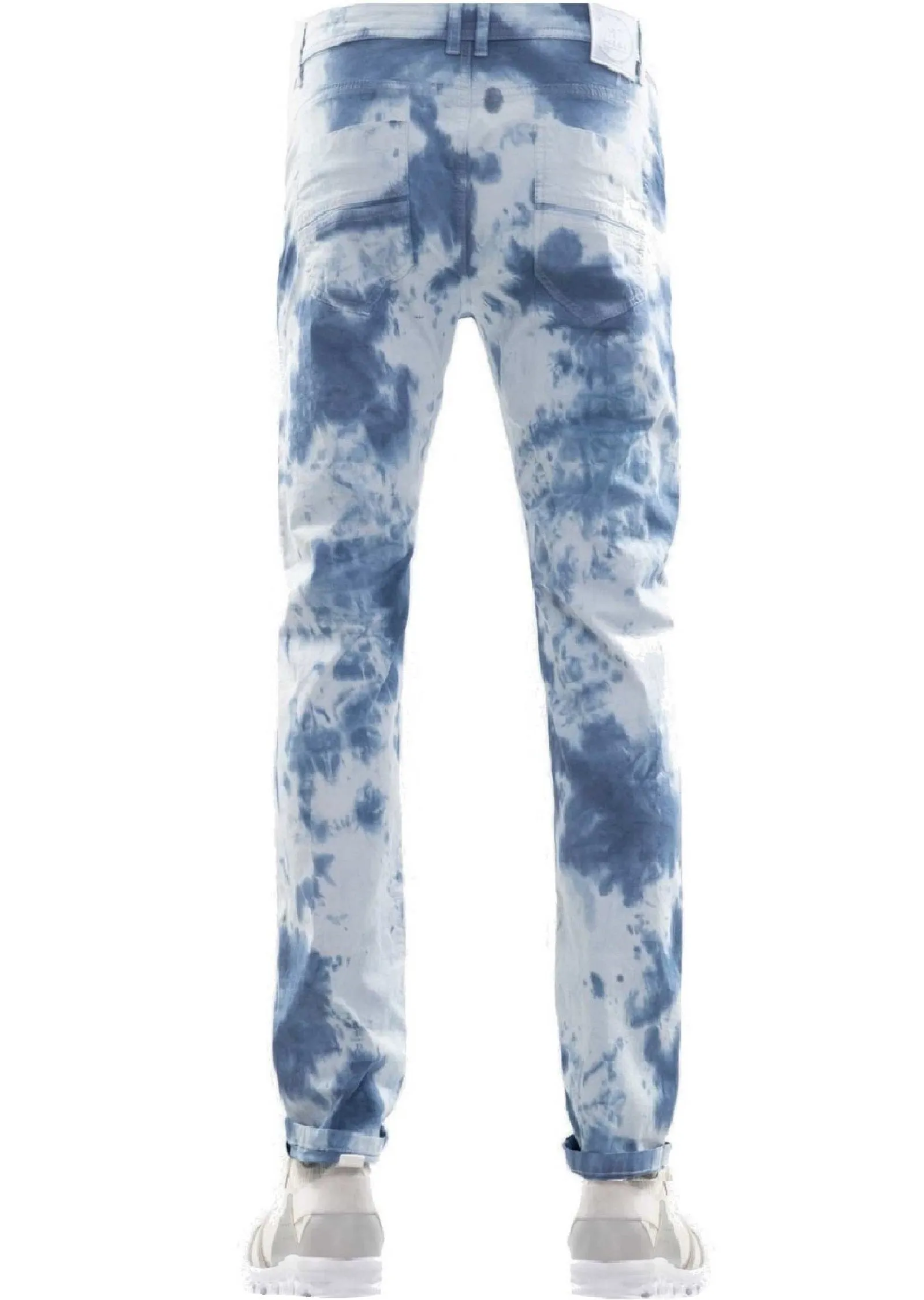 Blue Tie Dye Stretchy Pants