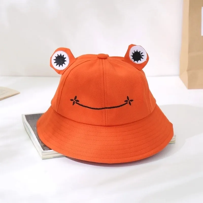 Cartoon Green Frog Breathable Fisherman Hat