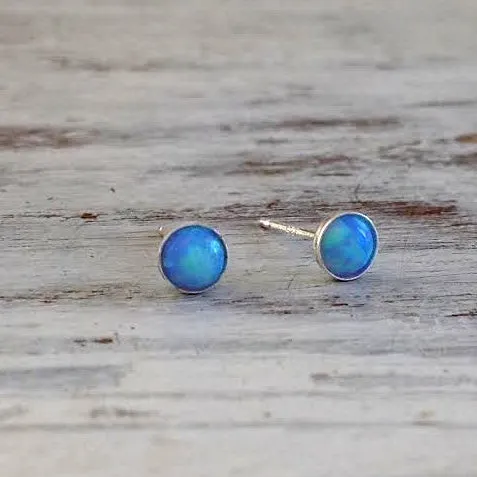 Classic opal stud earrings