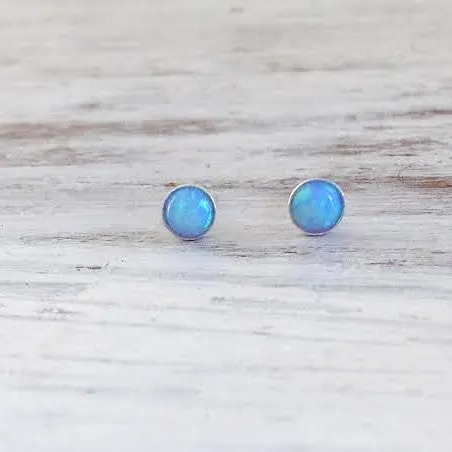 Classic opal stud earrings