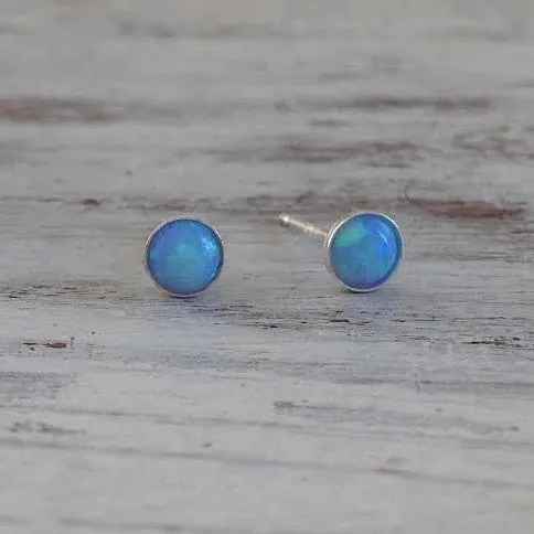 Classic opal stud earrings