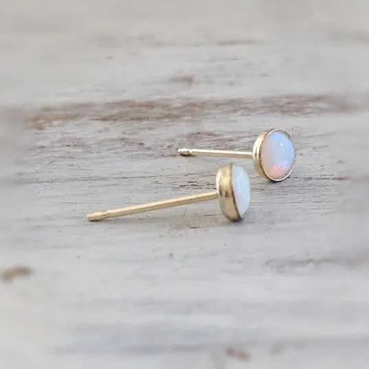 Classic opal stud earrings