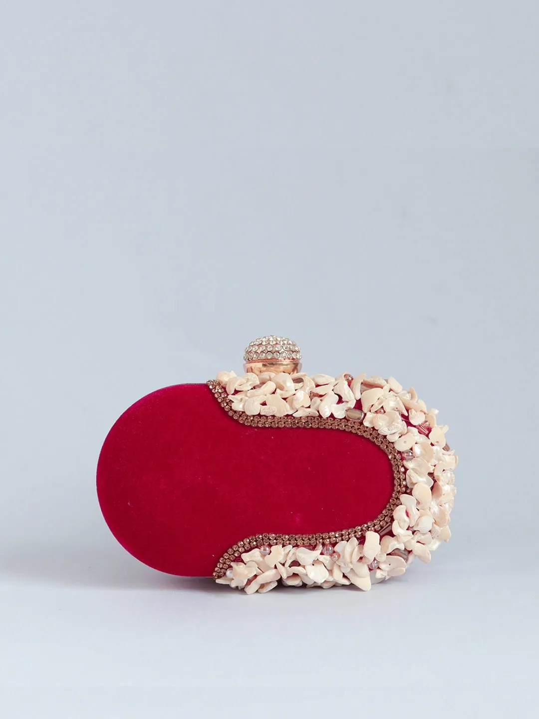 Dariya Sea Shells Hand Embroidered Clutch