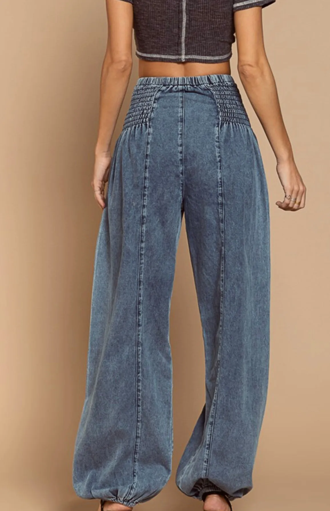 Denim Bohemian Harem Pants