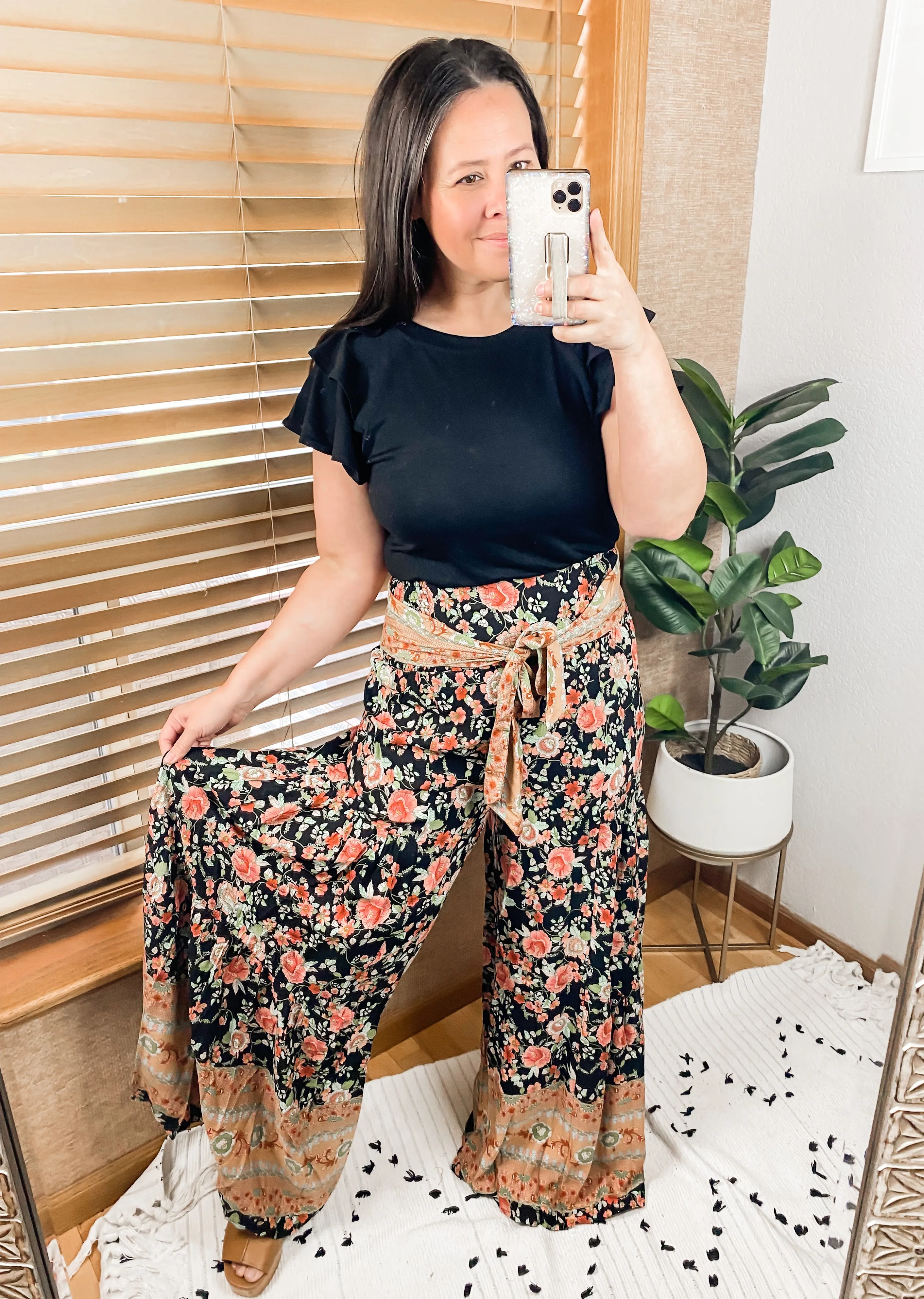 English Garden Palazzo Pants