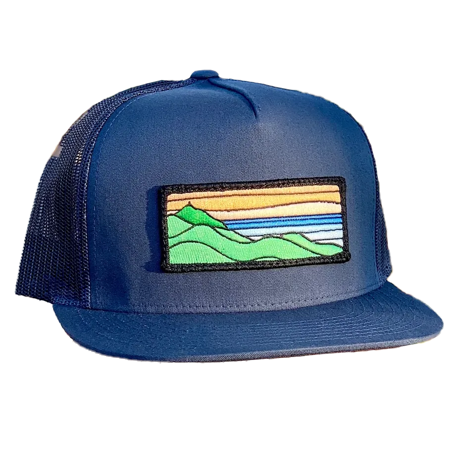 Flat Brim Trucker with Ridgecrest Patch