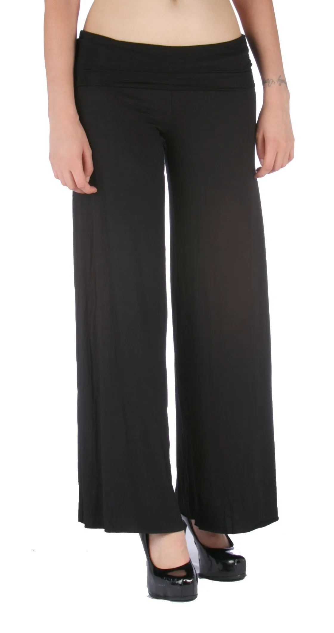 Fold Over Wide Leg Palazzo Pants