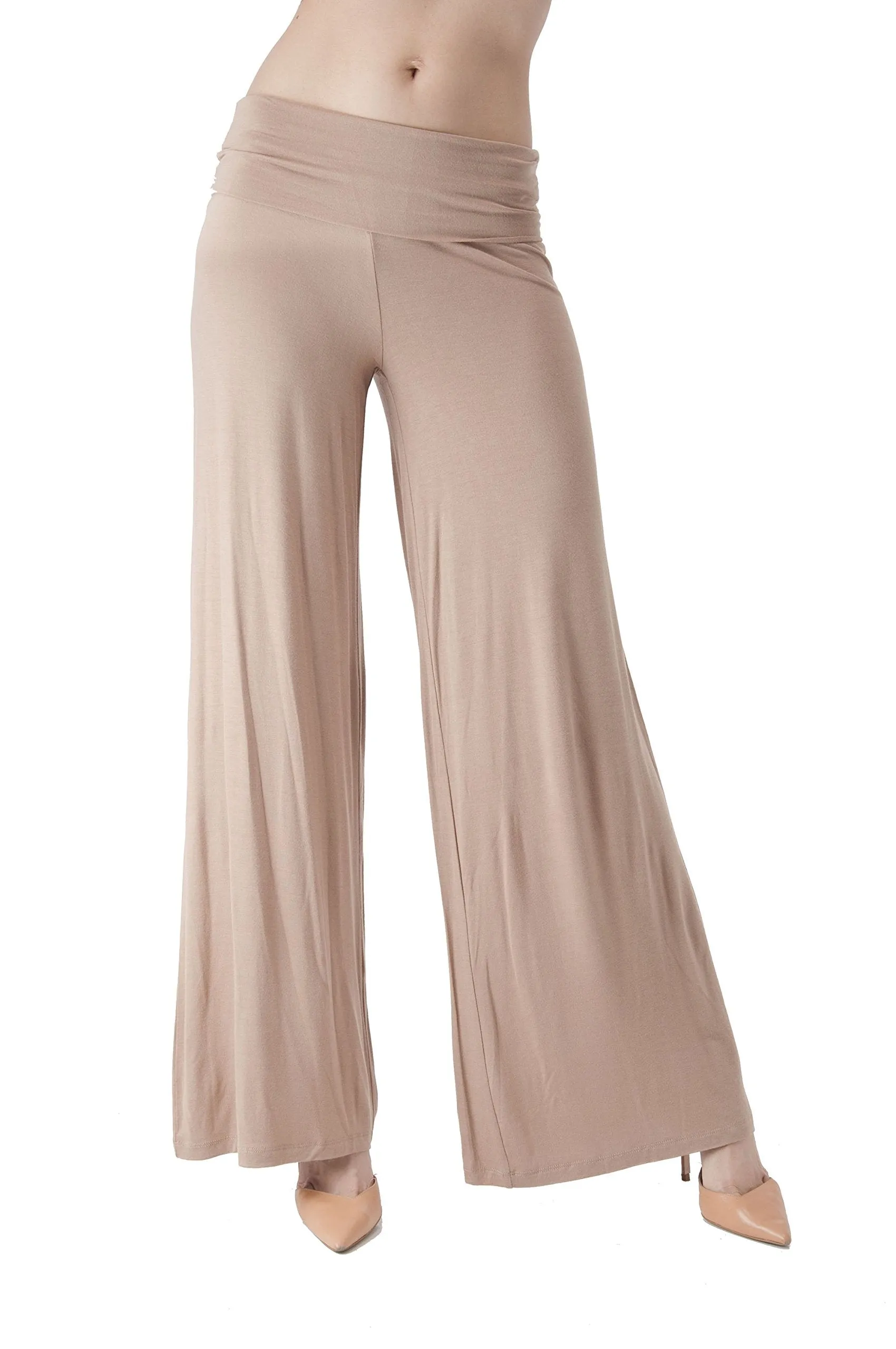 Fold Over Wide Leg Palazzo Pants