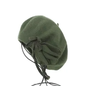 Forest Green or Fire Engine Red Wool French Berets