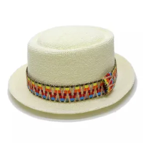 Fribourg Handmade Braided Porkpie Hat