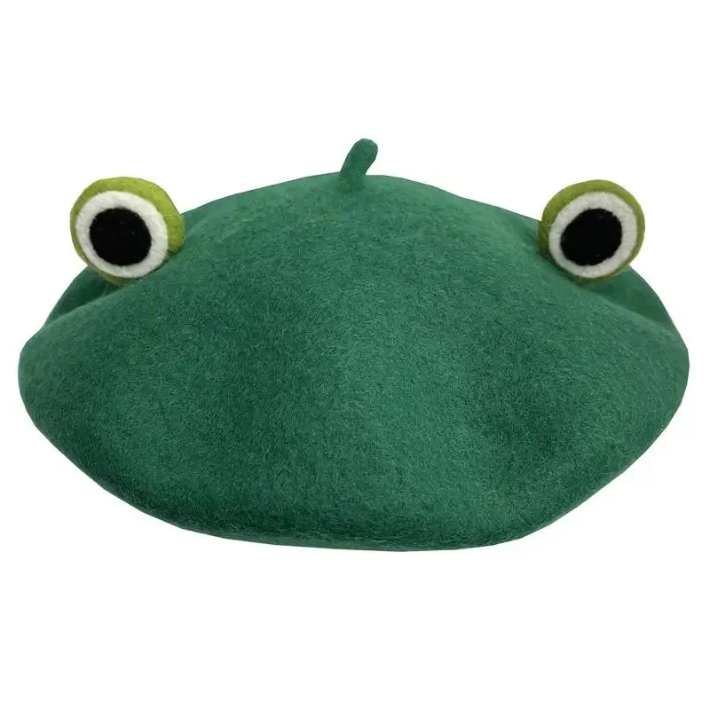 Froggo Wool Beret Green Handmade French Berets