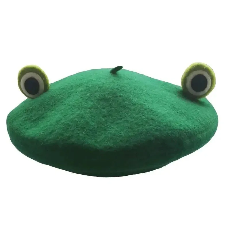 Froggo Wool Beret Green Handmade French Berets