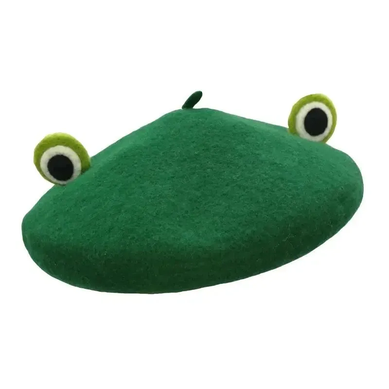 Froggo Wool Beret Green Handmade French Berets