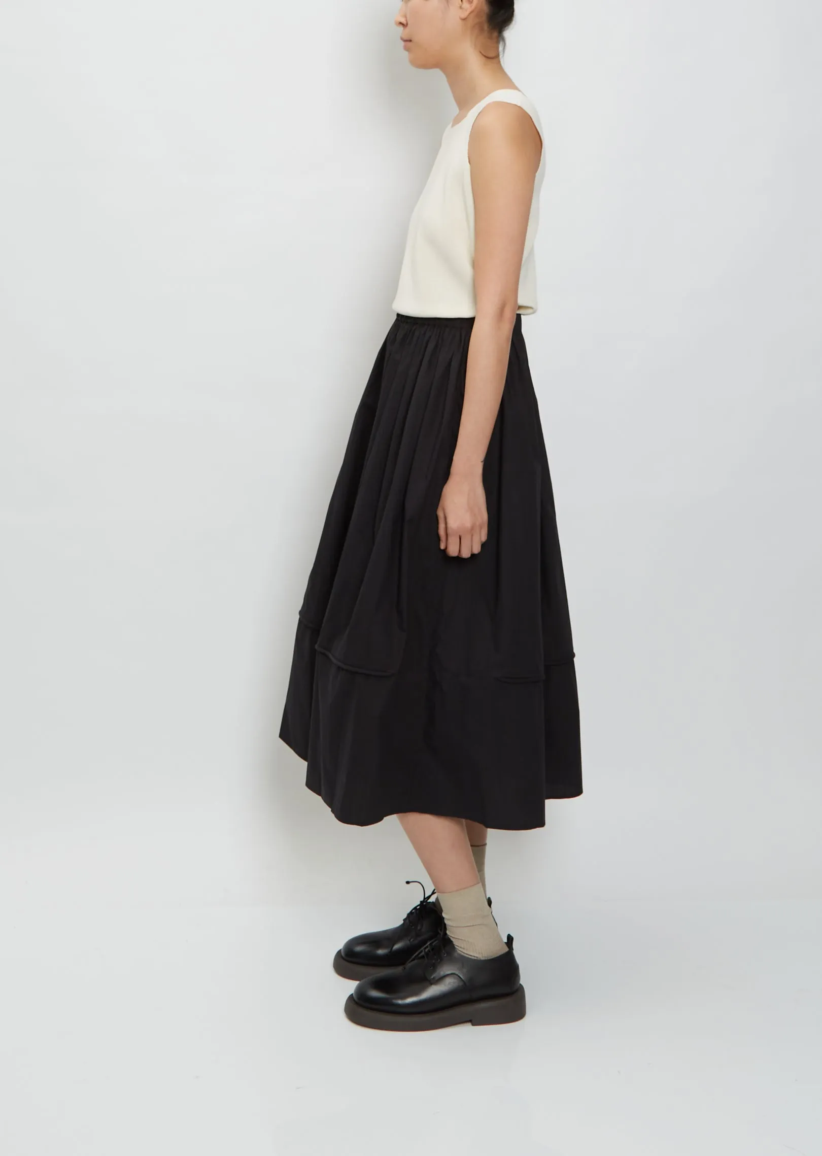 Gathered Skirt — Black