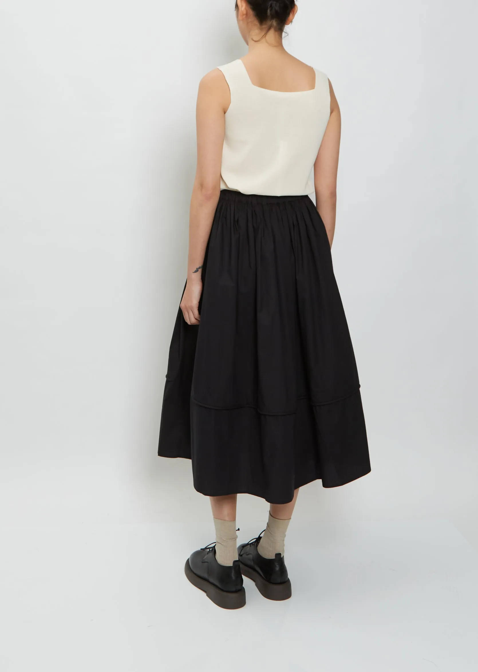 Gathered Skirt — Black