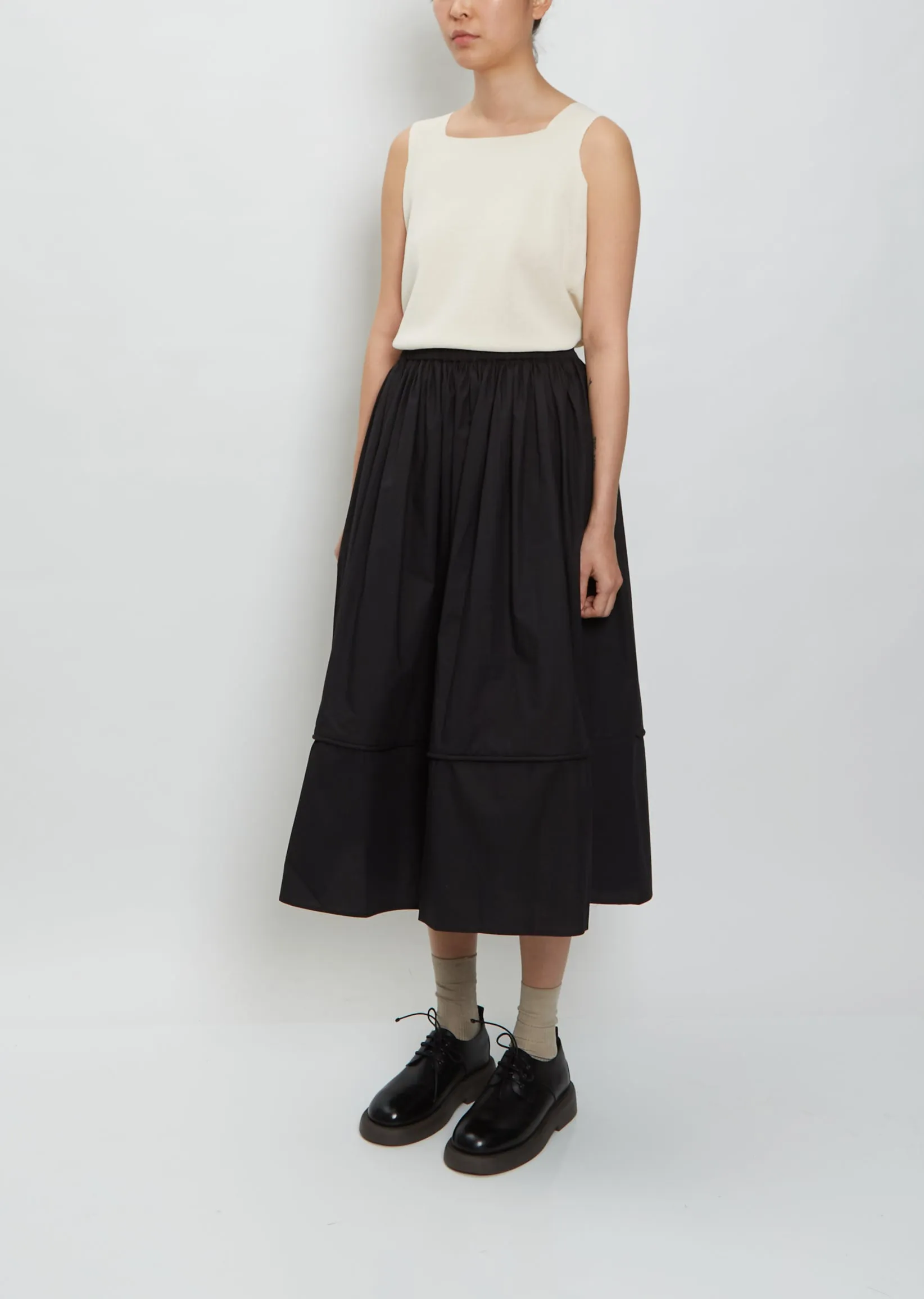 Gathered Skirt — Black