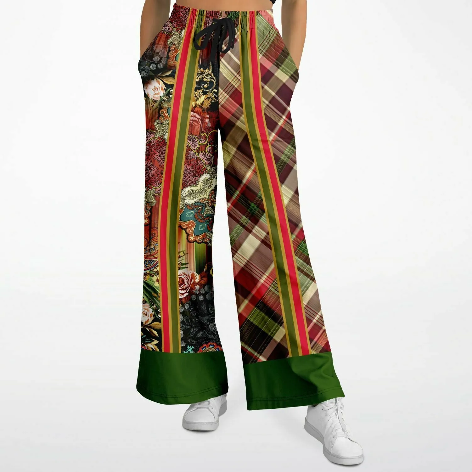 Gillepsie Paisley Plaid Stretchy Phat Bellbottoms