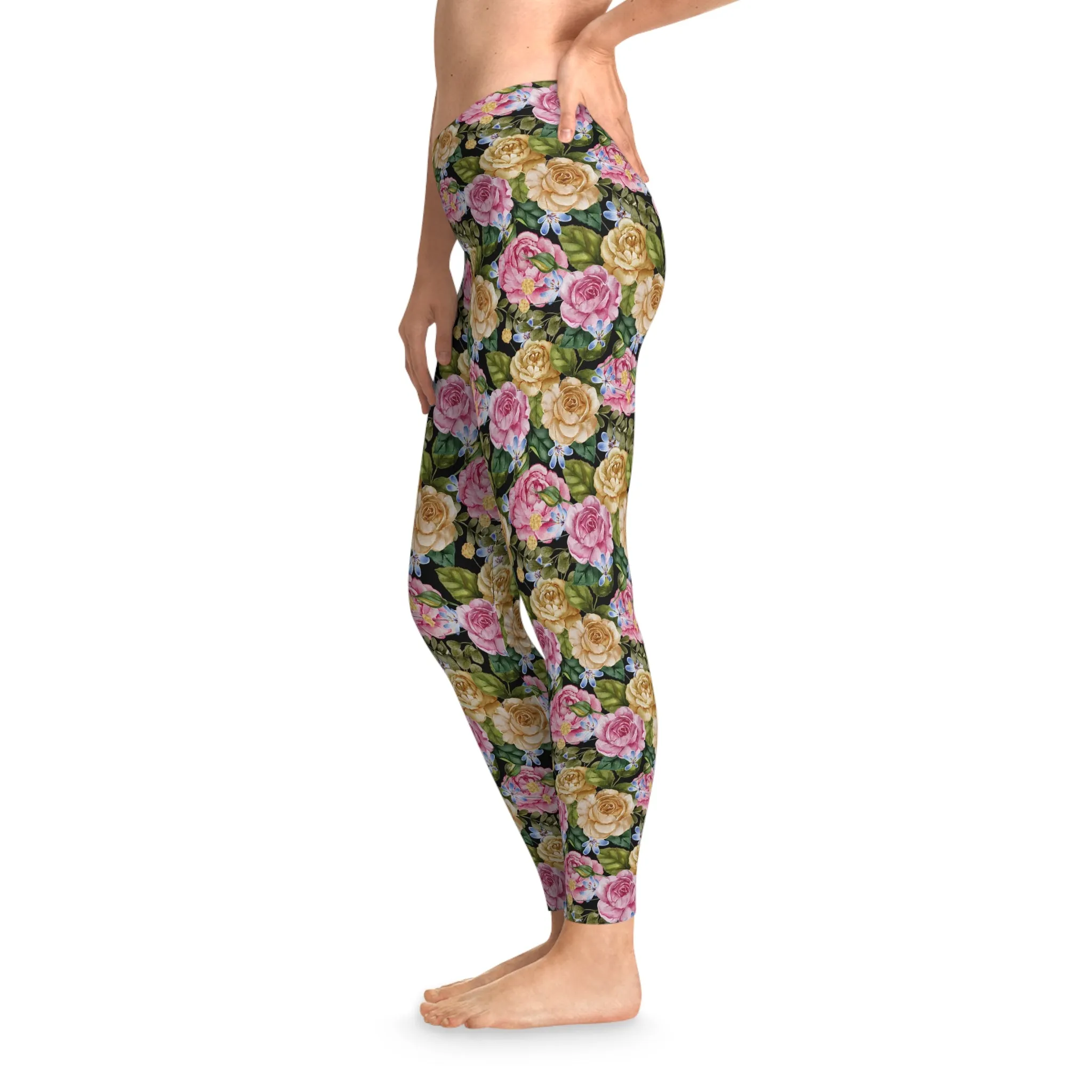 Granny Floral Stretchy Leggings