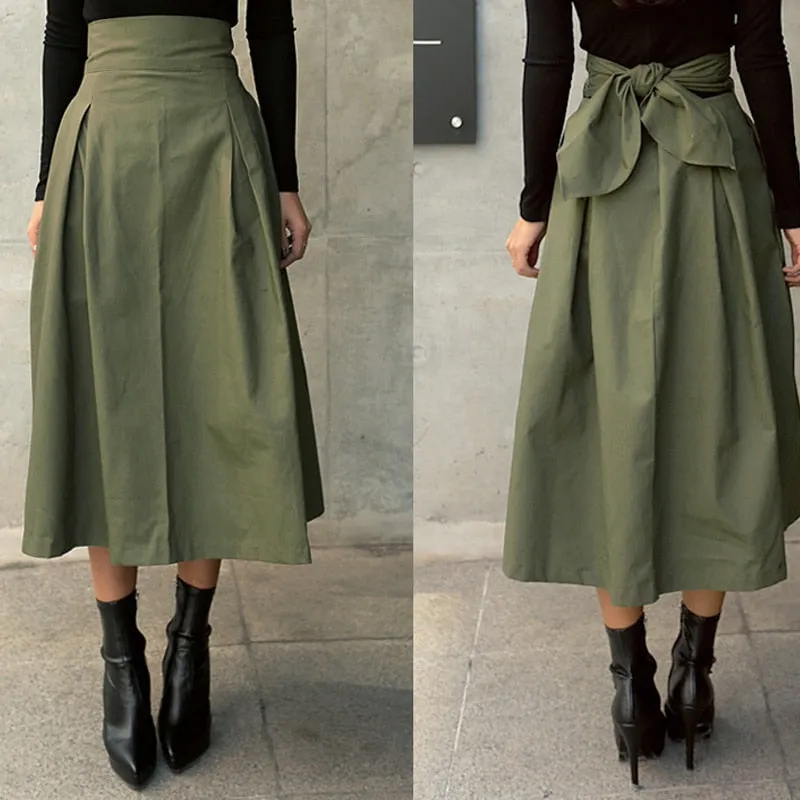 High waist Long Skirt