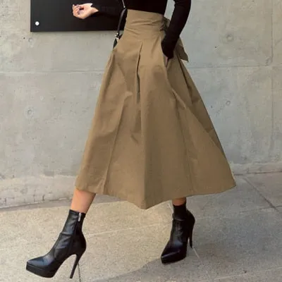 High waist Long Skirt