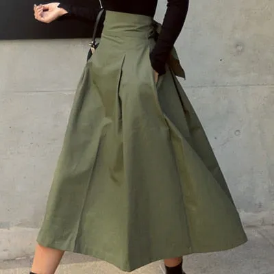 High waist Long Skirt