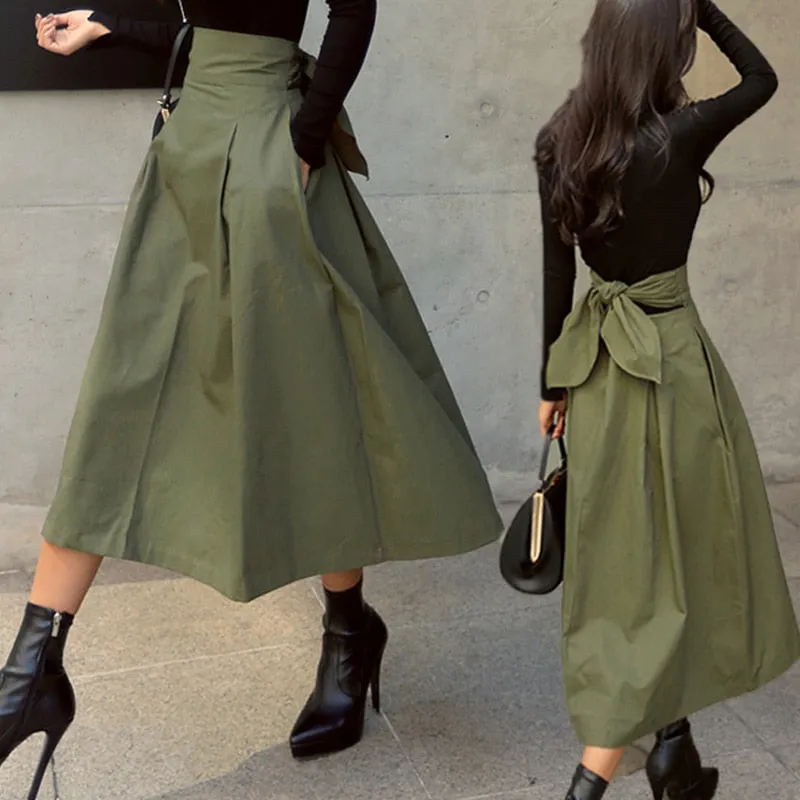 High waist Long Skirt