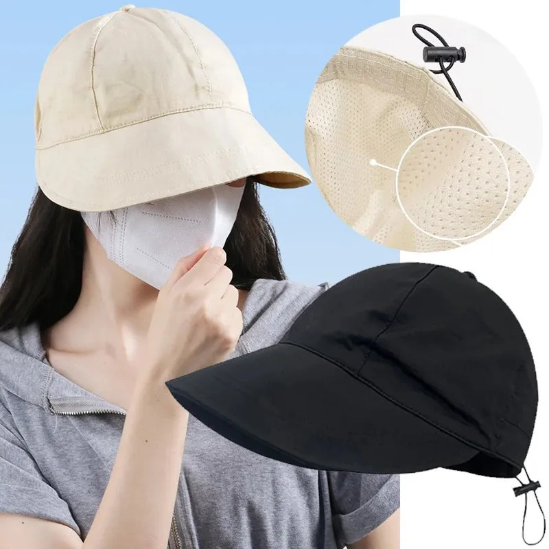 Light and Breathable Wide Brim Adjustable Summer Cap