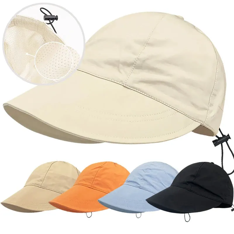 Light and Breathable Wide Brim Adjustable Summer Cap