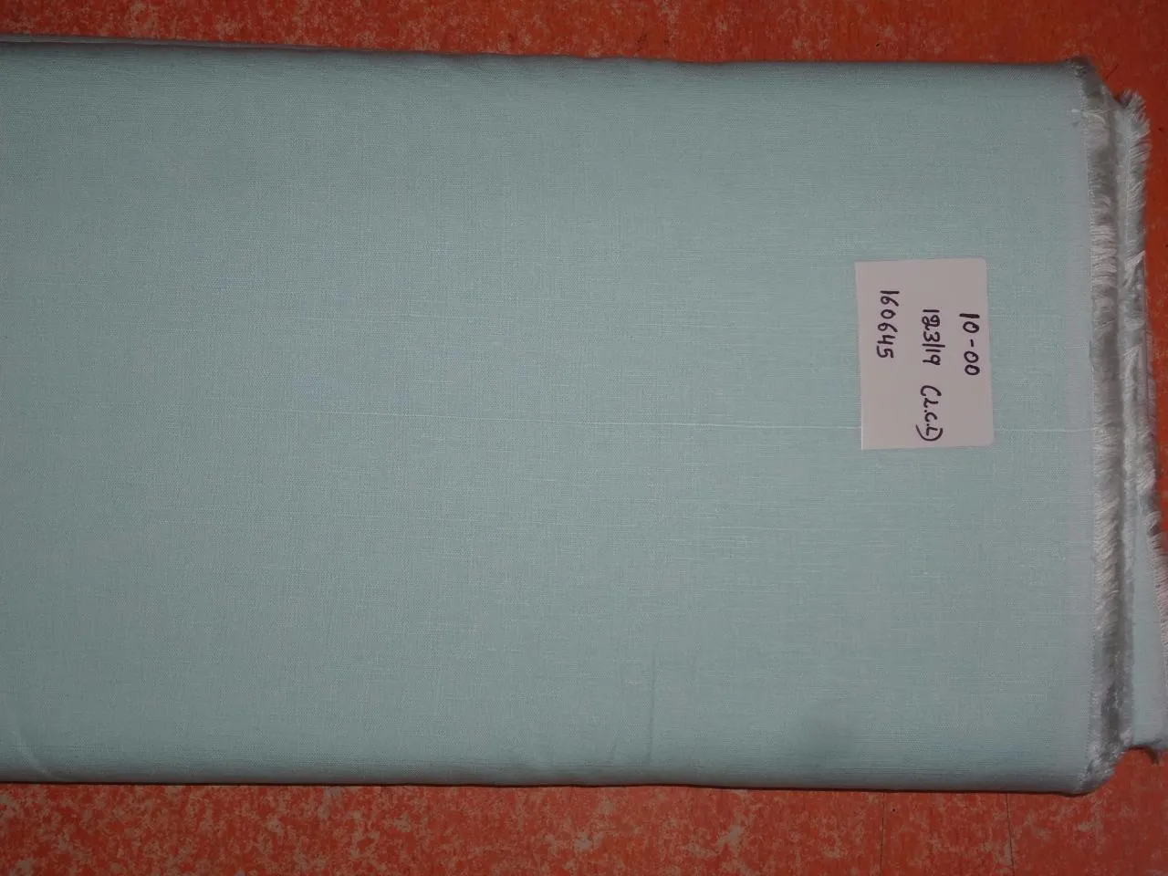 LINEN/ COTTON /LYOCELL FABRIC 58 INCH WIDE SEA GREEN COLOR