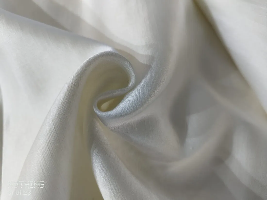 Linen satin Ivory Color 44” wide