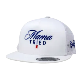 Mad Hatter Co Mama Tried Ultra Trucker Hat - 168 Richardson White - MHC-MAMATRIED