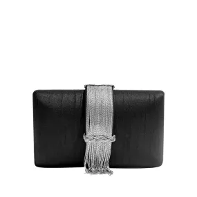 Midnight Fringe Clutch