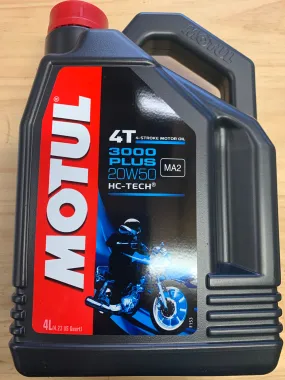 MOTUL 3000 Plus 4T 20w50 Mineral Oil, 4L