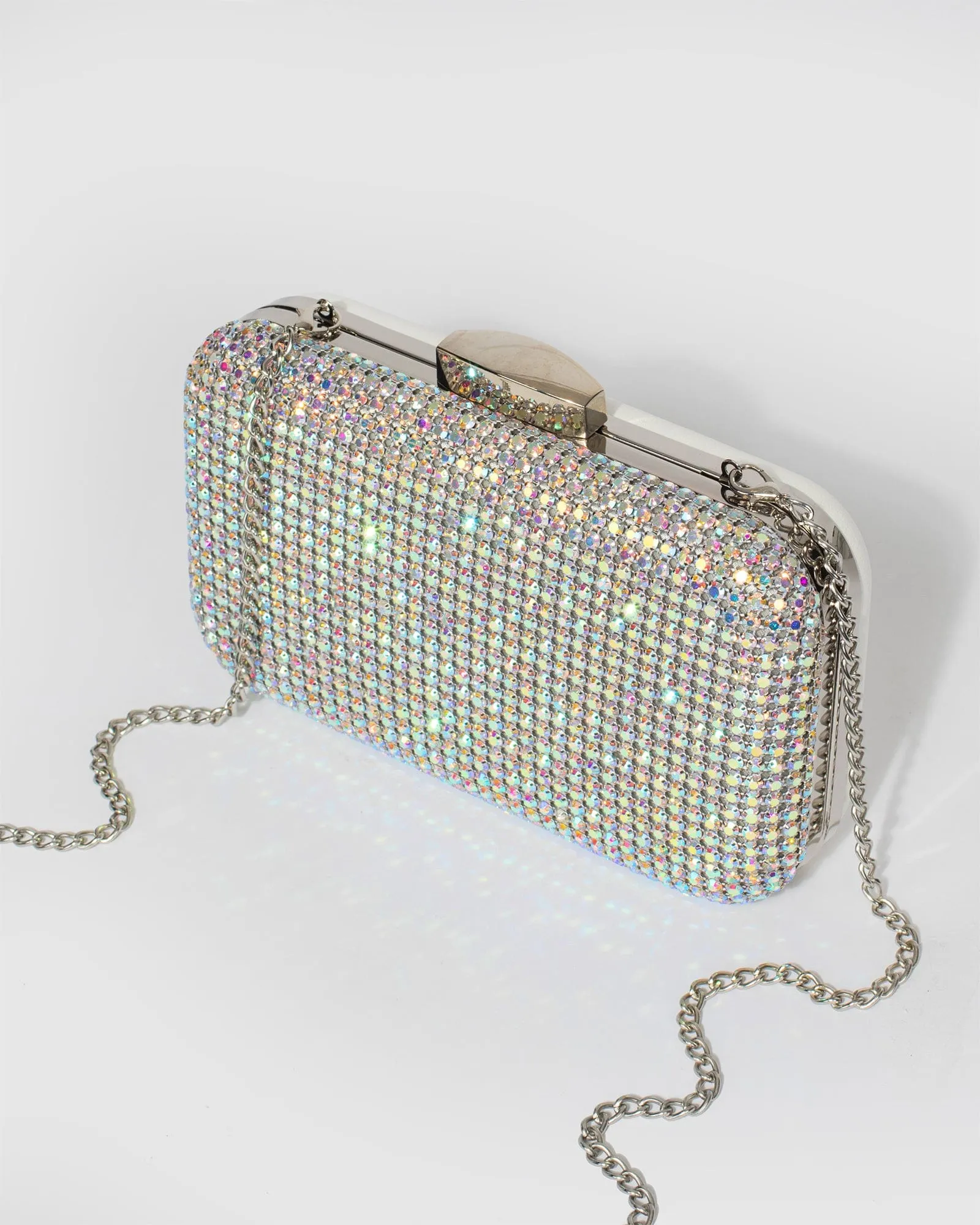 Multi Colour Penelope Hardcase Clutch Bag