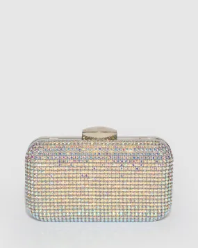 Multi Colour Penelope Hardcase Clutch Bag