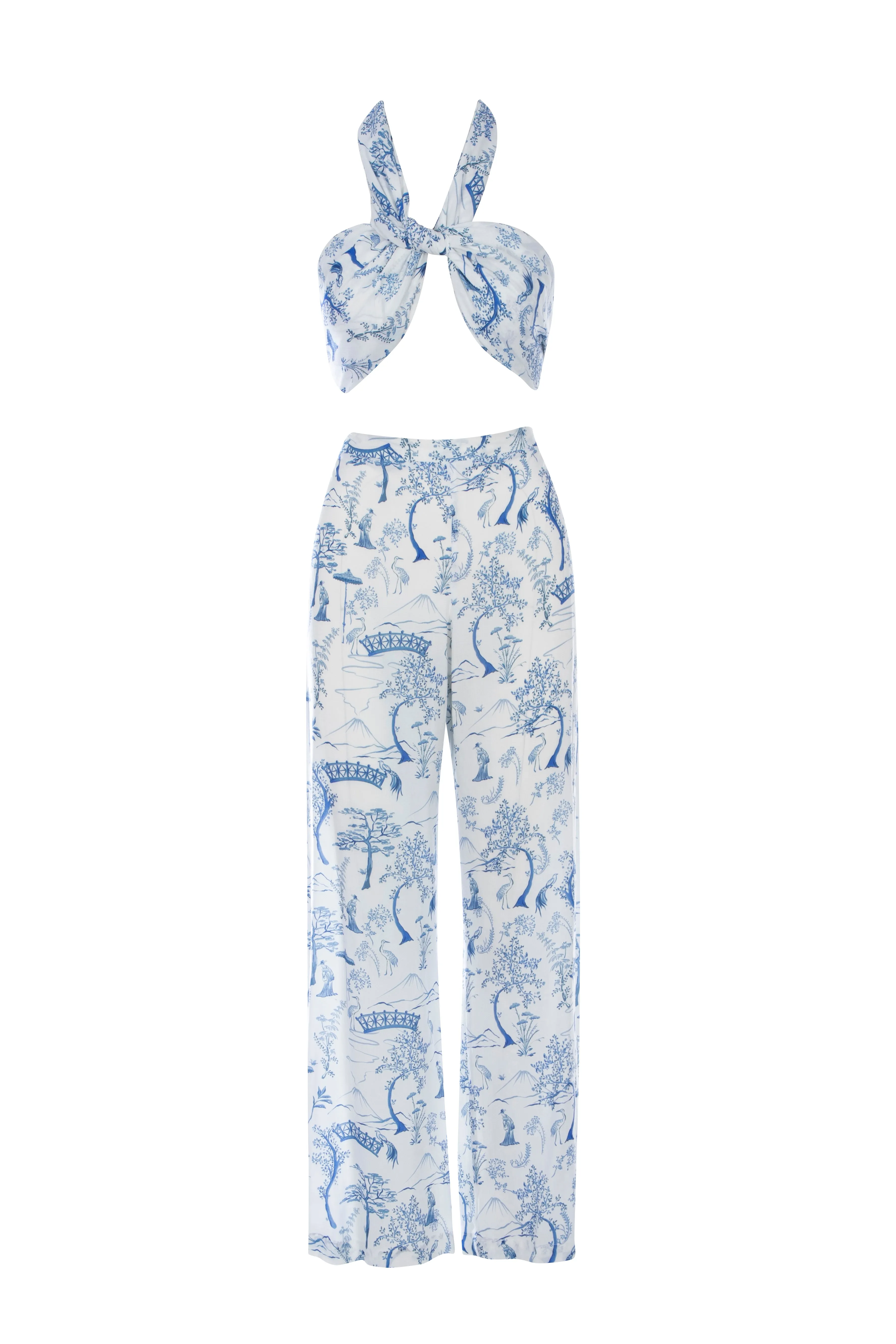 Oriental Blue - Corsica Palazzo pants