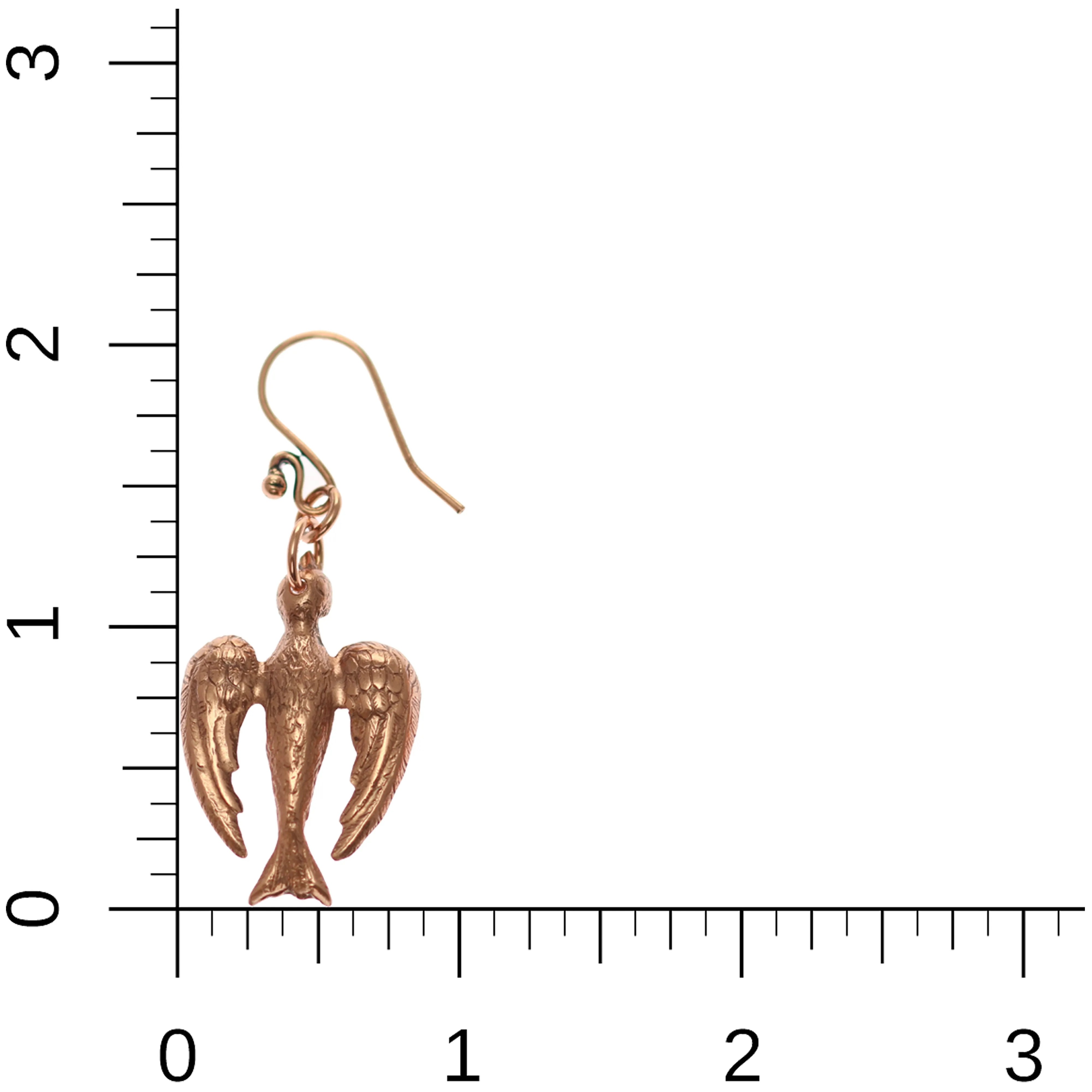 Peace Dove Copper Drop Earrings