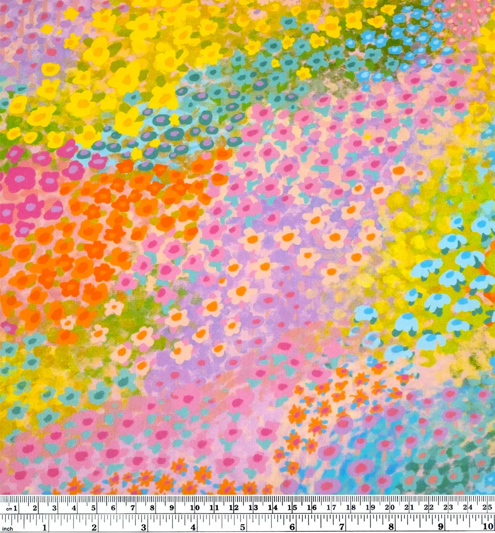 Remnant - 50cm - Sophie Organic Cotton Sateen - Tulip/Buttercup/Multi