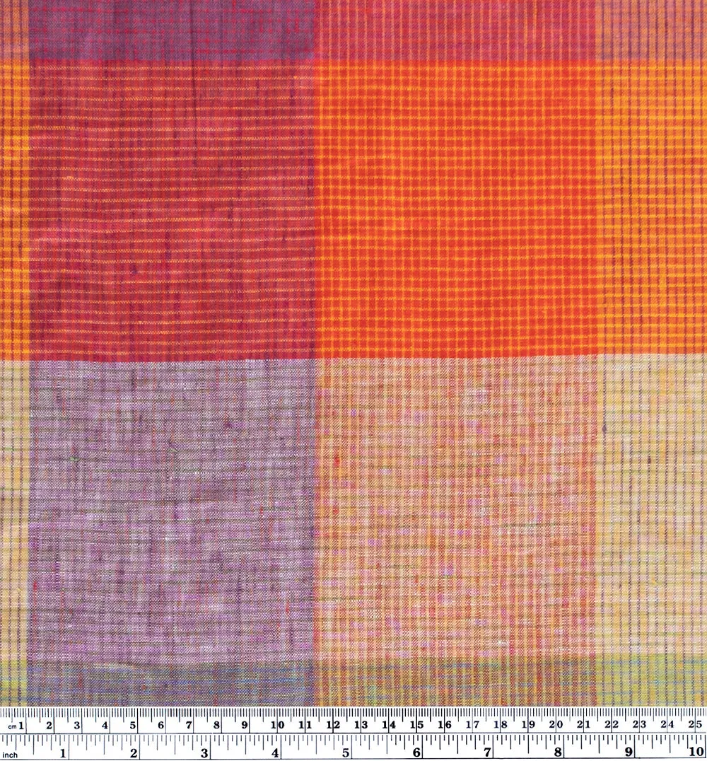 Remnant - 70cm - Prism Check Yarn-Dyed Linen - Rainbow