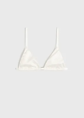 Satin bralette milk