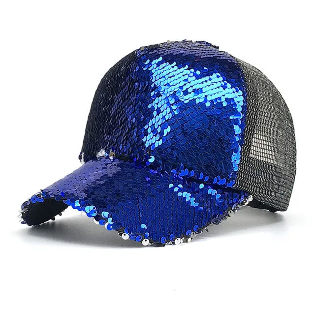 Shimmer Glitter Breathable Mesh Cap