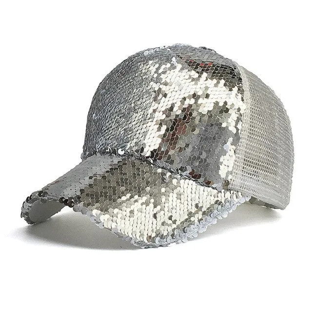 Shimmer Glitter Breathable Mesh Cap