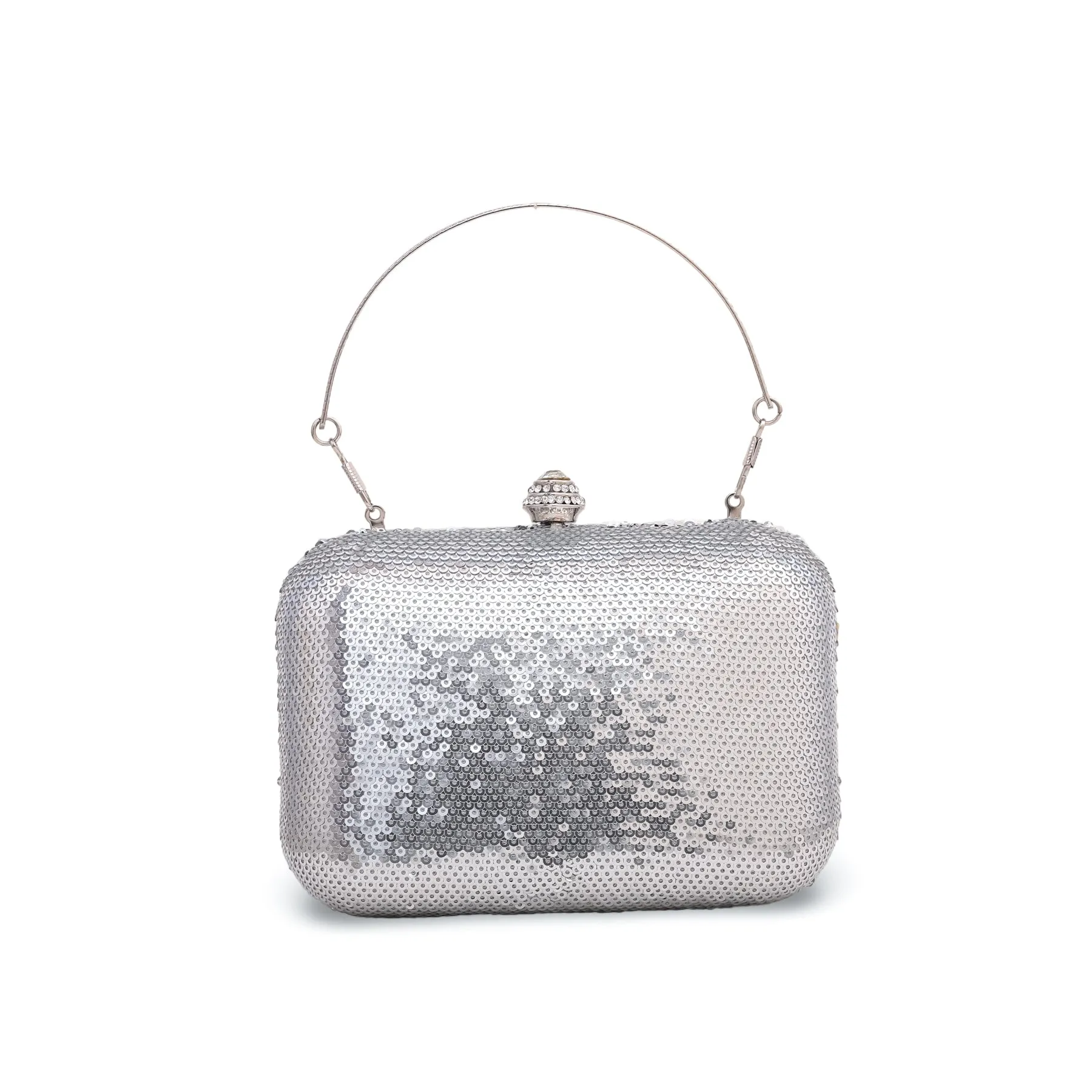 Silver Fancy Clutch P23843