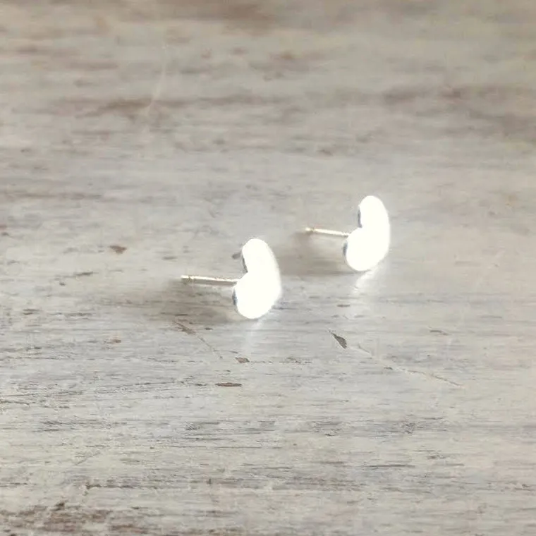 Sterling Silver Heart stud earrings