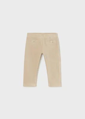 Stretchy Velour Cord Pants, Camel, 514